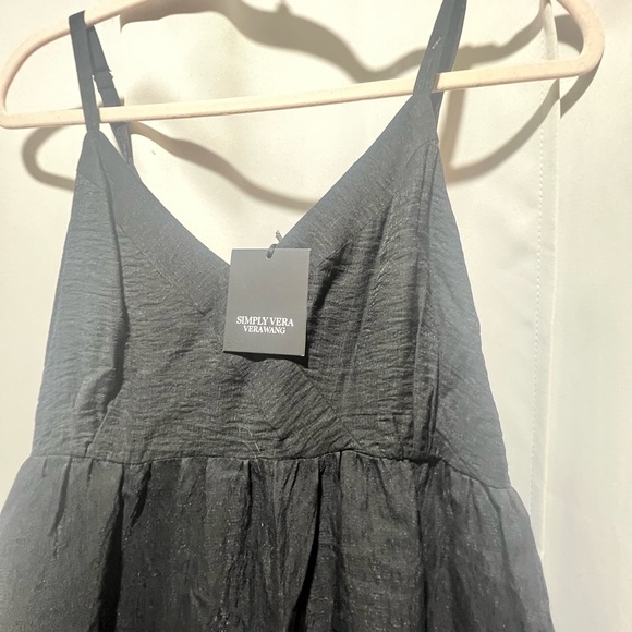 Simply Veta Wang NWT Maxi Dress Black Tiered Maxi Dress Smocked Size Large - Picture 5 of 7